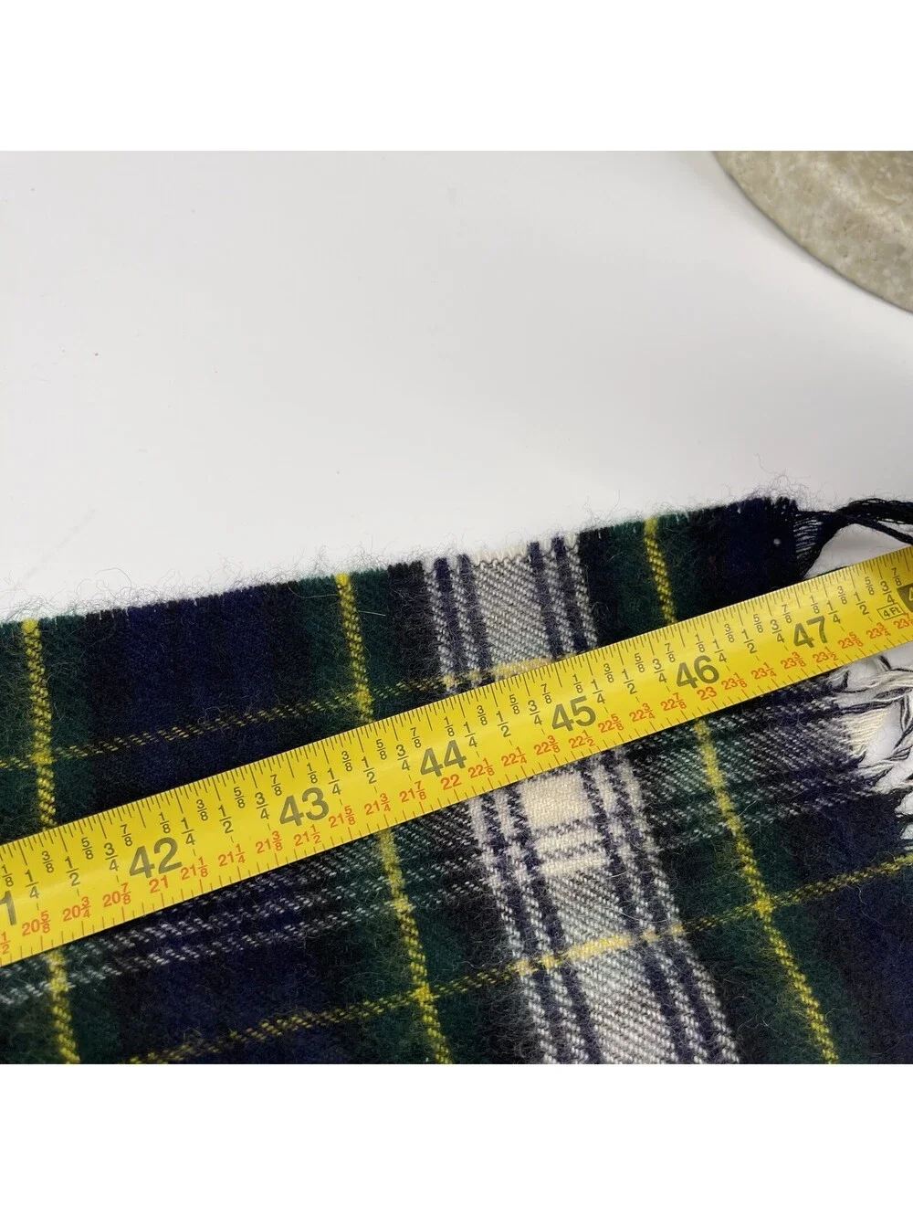 Vintage Hiltop Dress Gordon Tartan Scarf 70% Cashmere 30% Wool Scotland
